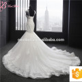 Alibaba Sexy See Through Embroided Lace Wedding Dress Bridal With Long Train